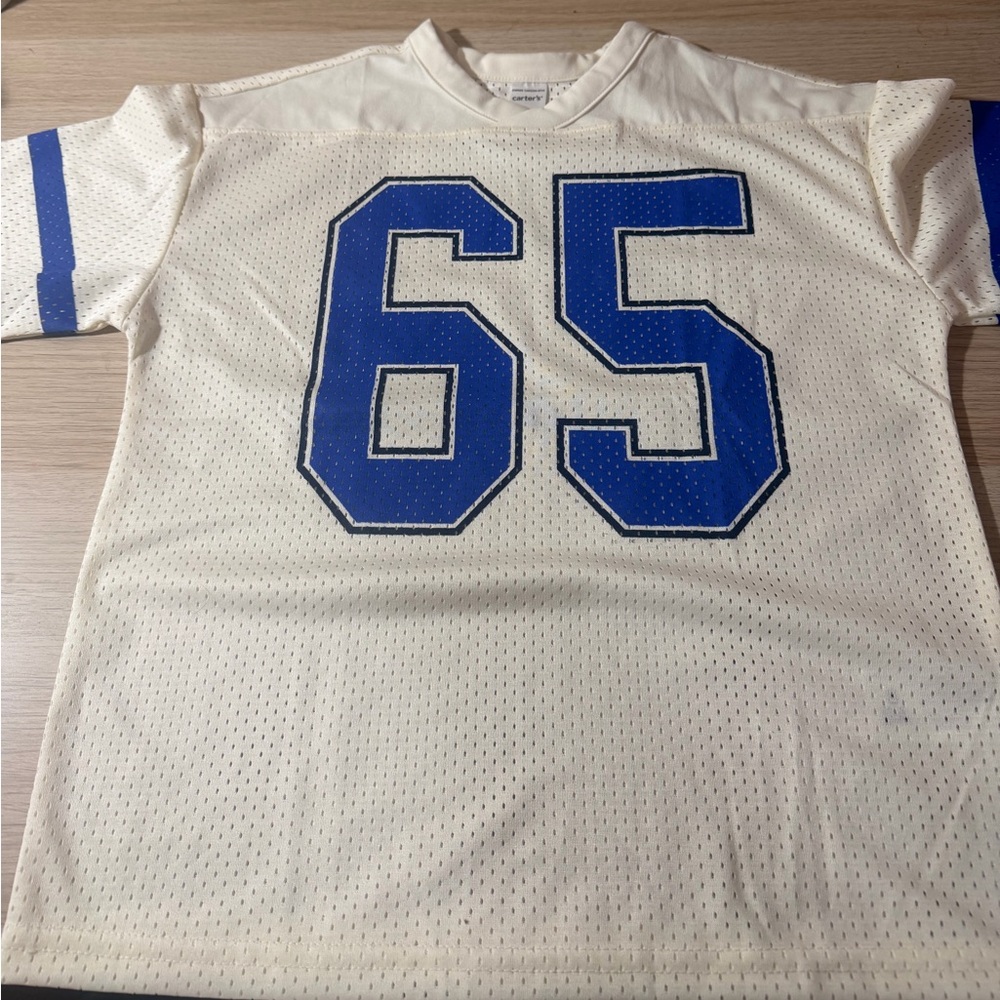 Carter's White and Blue Kids Jersey